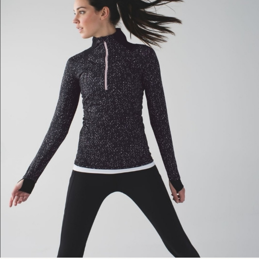 Lululemon Speckled Go the Distance Zip Pullover sz 6